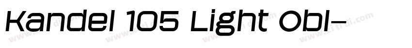 Kandel 105 Light Obl字体转换